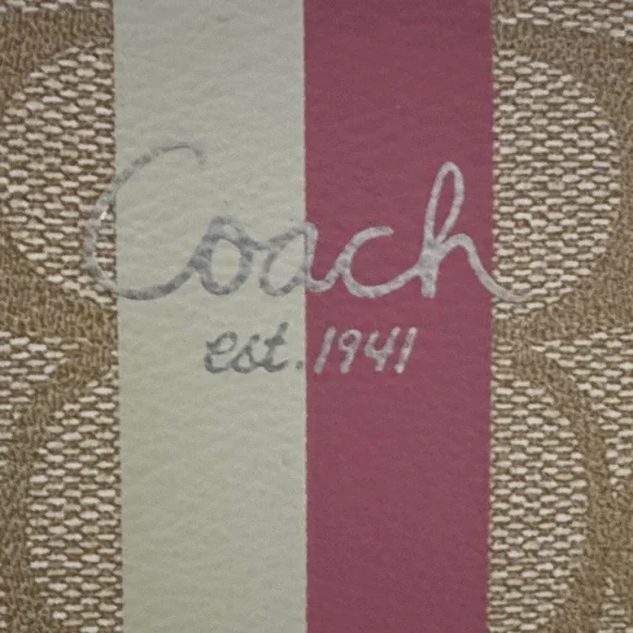 Coach Beige and Pink Passport Cover - Picture 5 of 9